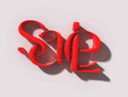 Photo for Sale 3d Lettering Font Illustration Design. - Royalty Free Image