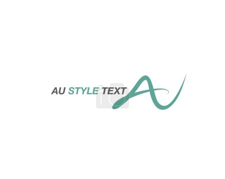 Ilustración de AU Logo Identidad de marca Vector corporativo Diseño de Logo. - Imagen libre de derechos