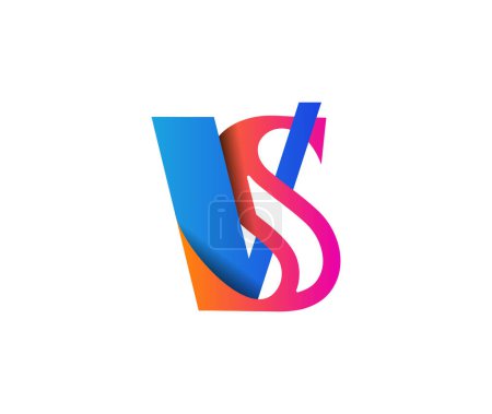 Illustration for VS Versus Sign Text Typography Design Element flyer, banner design. - Royalty Free Image