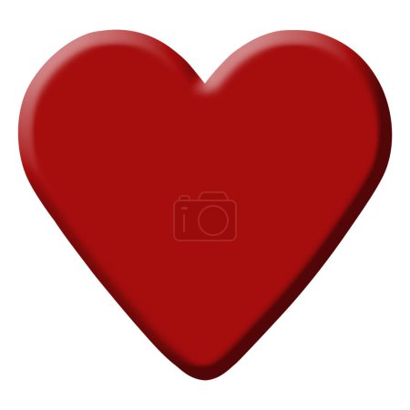Foto de Ilustración de San Valentín rojo sobre fondo blanco - Imagen libre de derechos