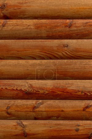 Foto de Detalle de pared de madera hecha de tablones - Imagen libre de derechos