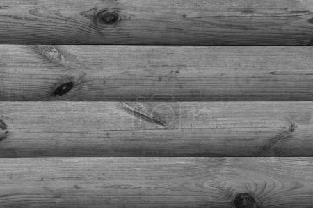 Foto de Foto en blanco y negro de la pared de madera hecha de tablones - Imagen libre de derechos