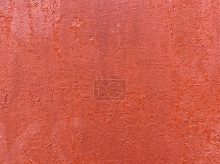 Foto de Primer plano de pared metálica pintada en color rojo - Imagen libre de derechos
