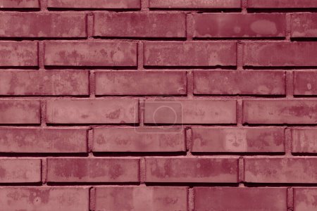 Photo for Brick stone wall background colored in cordovan color - Royalty Free Image
