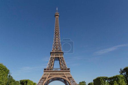 Photo for View on Eiffel Tower from the Champ de Mars at summer day - Royalty Free Image