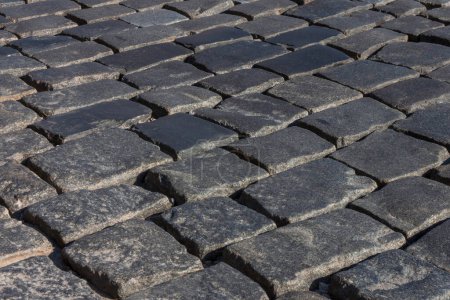 Photo for Close up view on stones of cobblestone road - Royalty Free Image