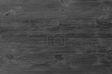Photo for Black and white photo of wooden wall made of planks - Royalty Free Image