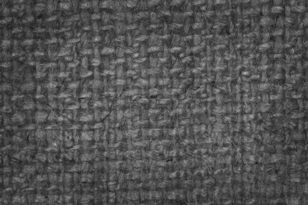 Photo for Black and white photo of dark burlap texture - Royalty Free Image