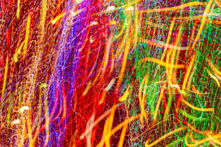 Photo for Abstract holiday background: colorful tracks from lights - Royalty Free Image
