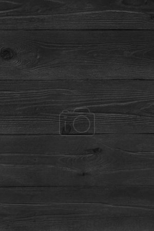 Foto de Foto en blanco y negro de pared de madera oscura hecha de tablones - Imagen libre de derechos