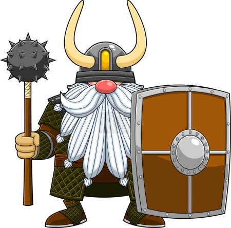 Illustration for Ancient warrior, Scandinavian Viking character - Royalty Free Image