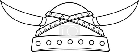 Illustration for Vector illustration viking helmet with horns - Royalty Free Image