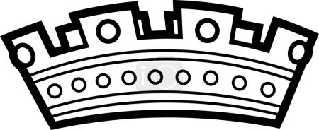 King crown stylized icon, vector illustration