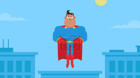 Illustration for Superhero stylized cartoon character, vector illustration - Royalty Free Image