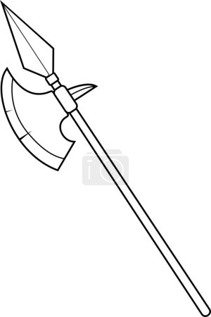 Ilustración de Caricatura Príncipe Caballero Hacha Arma. Ilustración vectorial Diseño plano aislado sobre fondo transparente - Imagen libre de derechos