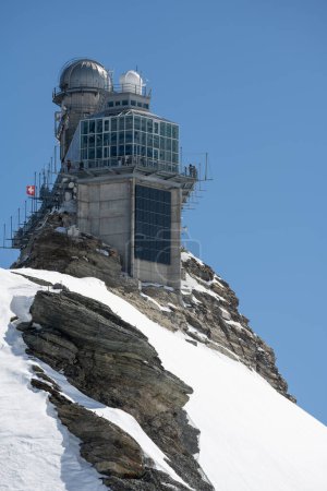 Téléchargez les photos : Haut de l'Europe, observatoire du Sphinx au sommet de Junfrau en Suisse, le sommet des Alpes - en image libre de droit