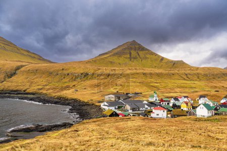 Village Gjogv on the Faroe Island of Eysturoy.