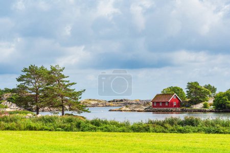 Photo for Landscape in the nature reserve Hasseltangen in Norway. - Royalty Free Image