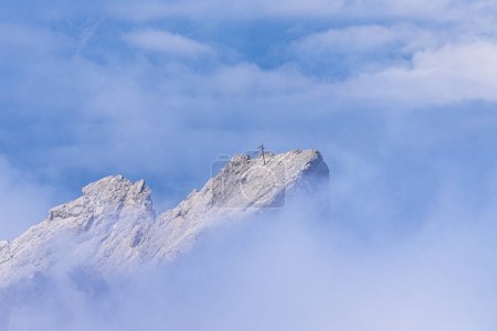 View of the mountain Zugspitze near Garmisch-Partenkirchen in Bavaria, Germany.