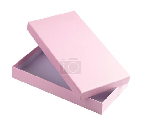 Foto de Pink open gift box isolated on a white background. - Imagen libre de derechos