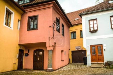 Téléchargez les photos : Old  historical Jewish quarter in Trebic, Czech Republic, established in 17th century, listed in the UNESCO World Heritage List - en image libre de droit