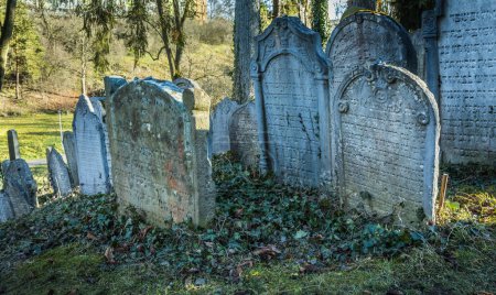 Photo for Old Jewish cemetery in Trebic, Czech republic. Established in 17th century and included in UNESCO World Heritage List - Royalty Free Image