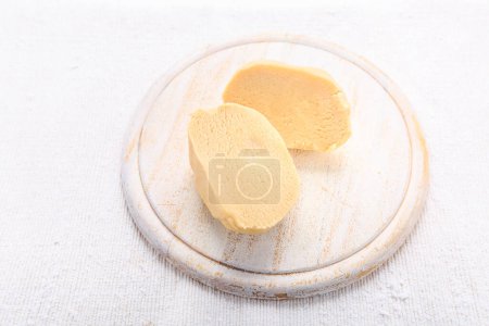 Photo for Raw shortcrust pastry , fresh prepared dough with flour - Royalty Free Image