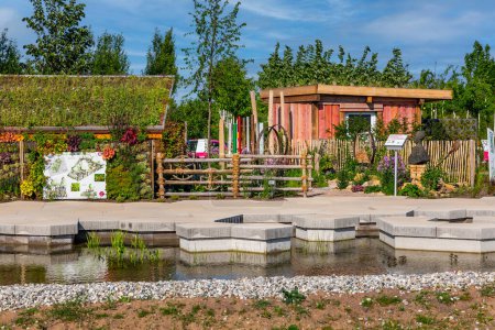Téléchargez les photos : Mannheim, Allemagne - 26 Mai 2023 : Salon fédéral de l'horticulture et du jardin, couvrant les thèmes de la plantation et de l'aménagement paysager (Bundesgartenschau BUGA) - en image libre de droit
