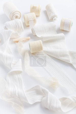 Photo for First aid, injury protecting wrapping and wound dressing concept - Royalty Free Image