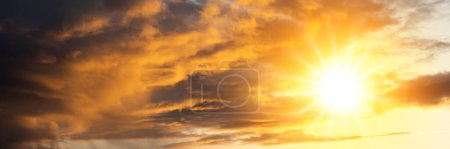 Photo for Sunset in the sky with clouds - Royalty Free Image