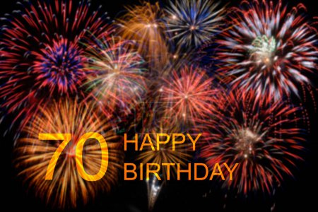 Photo for Greeting card for happy 70th birthday - Royalty Free Image