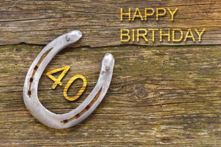 Téléchargez les photos : Carte de vœux pour joyeux 40e anniversaire - en image libre de droit