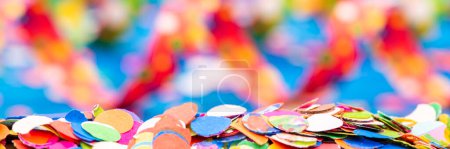 Photo for Colourful confetti streamer at party - Royalty Free Image