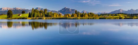 Photo for Panoramic view to alps mountain range in Bavaria, Germany - Royalty Free Image