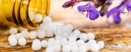 Photo for Alternative medicine with herbai pills - Royalty Free Image