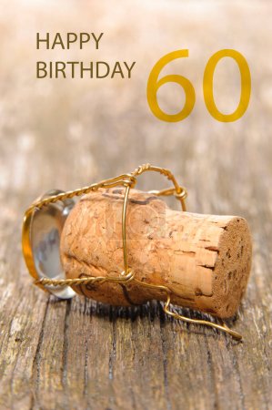 Téléchargez les photos : Champagne au 60e anniversaire - en image libre de droit