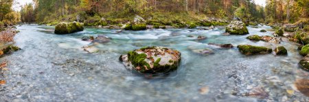 Photo for Wild river with big current in deep gorge - Royalty Free Image