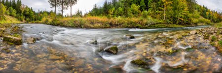 Photo for Wild river with big current in deep gorge - Royalty Free Image