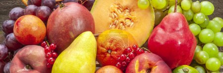 Photo for Fresh and healthy mixed fruits and vegetables - Royalty Free Image