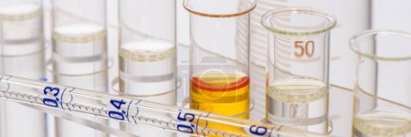 Photo for Test tube glassware in laboratory - Royalty Free Image