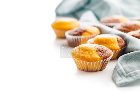 Close Up of a Muffins isolated on a white background.