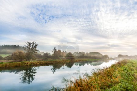 Photo for North Walsham in Norfolk Ebridge mill early sunrise on Dilham Canal. The mill was owned by Cubitt & Walker LTD from 1869 to 1998. The waterway was called the River Ant later renamed to North Walsham and Dilham Cana - Royalty Free Image