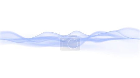 Waves of blue particles looks like smoke, abstract background