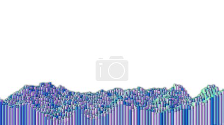 Colored particles, waveform shape, abstract background