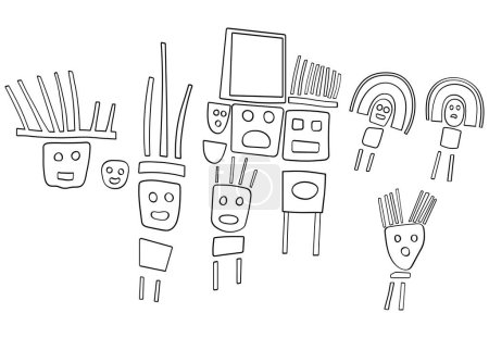 Téléchargez les illustrations : Géoglyphes des figures de Palpa, Les Lignes de Palpa, Pérou - en licence libre de droit