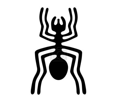 Illustration for Geoglyph of the spider from Nazca, The Nazca Lines, Nazca Desert, Peru - Royalty Free Image