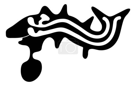 Ilustración de Geoglifo de la ballena de Nazca, Líneas de Nazca, Desierto de Nazca, Perú - Imagen libre de derechos