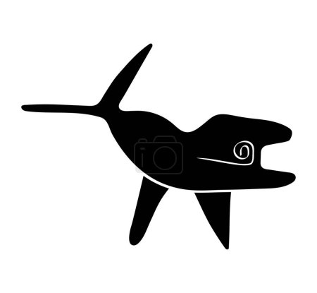 Ilustración de Geoglifo de la ballena asesina de Nazca, Líneas de Nazca, Desierto de Nazca, Perú - Imagen libre de derechos