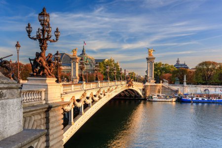 Photo for Beautiful Pont Alexandre III bridge over the Seine river, Paris. France - Royalty Free Image