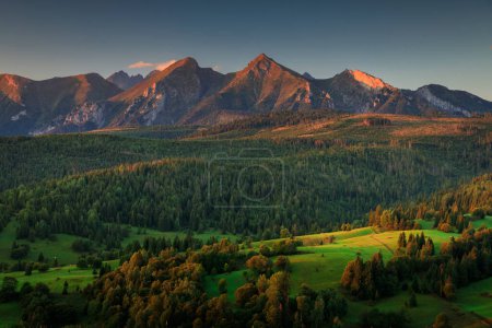 Photo for The Belianske Tatras before the sunrise,Osturnia. Slovakia - Royalty Free Image